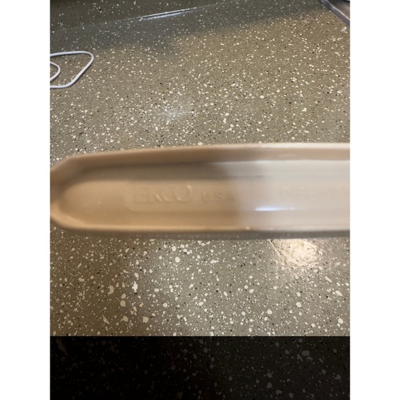 EKCO USA Beige Slotted Serving Spoon Pasta Server Kitchen Utensil Dishwasher Saf - Picture 3 of 4